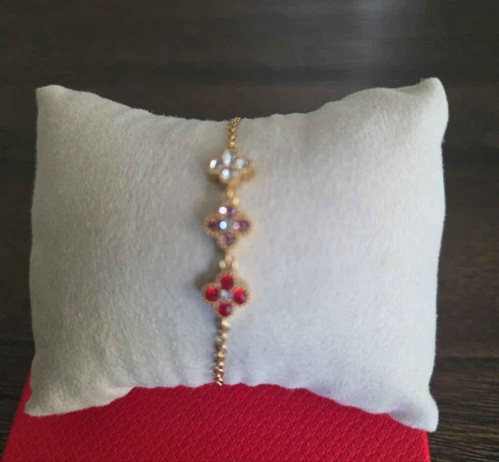 18K Gold Plated Stainless Steel Clover Bracelet | Adjustable | Hypoallergenic